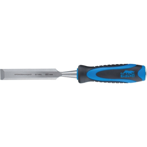 Долото-стамеска, плоская, 8 мм, двухкомпонентная рукоятка, металлический затыльник Барс по ценам производителя в Санкт-Петербурге с доставкой по всей России