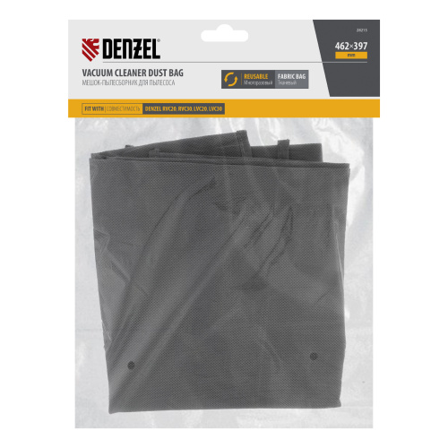 Мешок тканевый многоразовый для пылесосов Denzel RVC20, RVC30, LVC20, LVC30 Denzel по ценам производителя в Санкт-Петербурге с доставкой по всей России