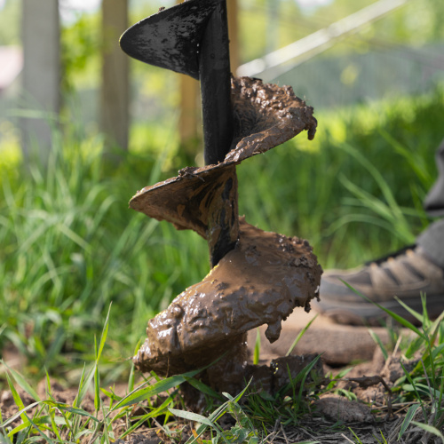 Шнек для грунта ER-150, диаметр 150 мм, длина 800 мм,соединение 20 мм, съемный нож Denzel по ценам производителя в Санкт-Петербурге с доставкой по всей России