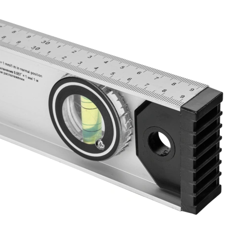 Уровень алюминиевый "Рельс", 400 мм, 3 глазка (1 поворотный) Matrix по ценам производителя в Санкт-Петербурге с доставкой по всей России