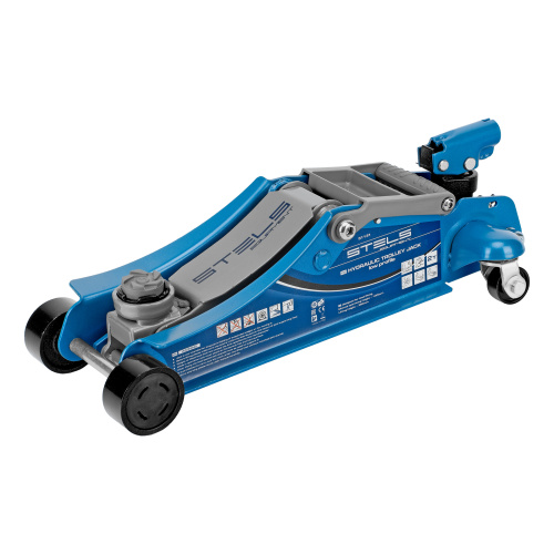 Домкрат гидравлический подкатной, поворотная рукоятка, 2 т, Low Profile, 100-350 мм Stels по ценам производителя в Санкт-Петербурге с доставкой по всей России