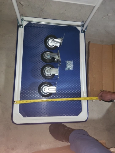 Тележка платформенная 150 кг TOR PH150 (740х480) со складной ручкой (резиновые колеса 100 мм) по ценам производителя в Санкт-Петербурге с доставкой по всей России