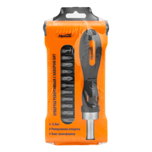 Отвертка реверсивная с набором бит, CrV, 12 шт, Sparta по ценам производителя в Санкт-Петербурге с доставкой по всей России