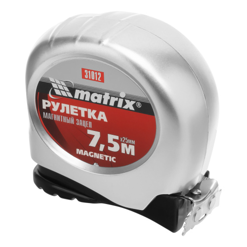 Рулетка Magnetic,7,5 м х 25 мм,магнитный зацеп Matrix по ценам производителя в Санкт-Петербурге с доставкой по всей России