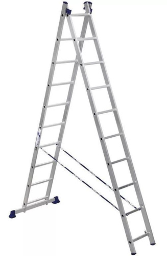 Лестница 2-х секционная алюминиевая 2*10 по ценам производителя в Санкт-Петербурге с доставкой по всей России