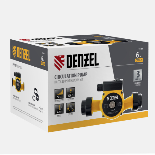 Циркуляционный насос CP32-6, напор 6 м, 70 л/мин, 1 м кабель, монт. длина 180 мм Denzel по ценам производителя в Санкт-Петербурге с доставкой по всей России