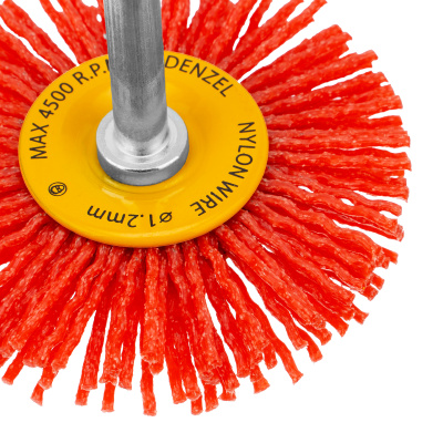 Щетка для дрели, 65 мм, Плоская, со шпилькой, нейлоновая щетина Denzel по ценам производителя в Санкт-Петербурге с доставкой по всей России