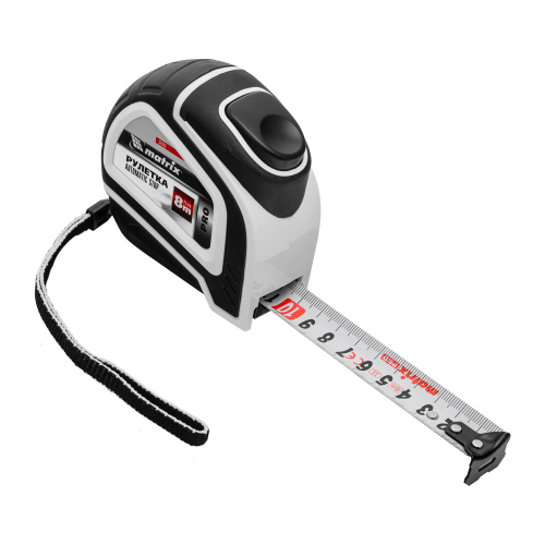 Рулетка Autostop,8 м х 25 мм,двухкомпонентный корпус,автоматическая фиксация,Pro Matrix по ценам производителя в Санкт-Петербурге с доставкой по всей России