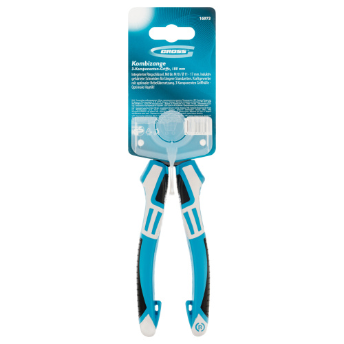 Плоскогубцы комбинированные 180 мм, трехкомпонентные рукоятки Gross купить в Москве с доставкой по всей России | ProtosMarket.ru