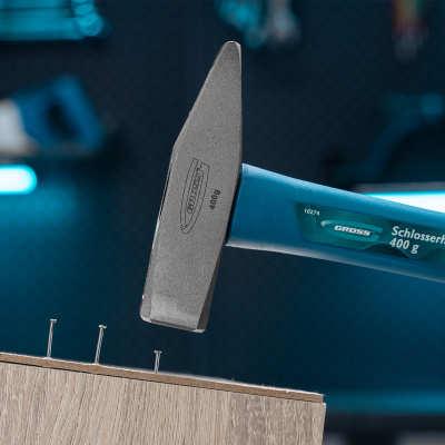 Молоток слесарный, 400 г, квадратный боек, фибергласовая обрезиненная рукоятка Gross купить в Москве с доставкой по всей России | ProtosMarket.ru