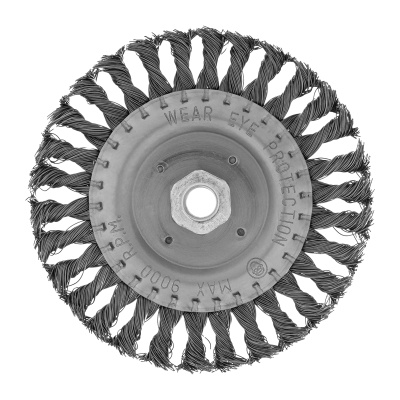 Щетка для УШМ 150 мм, М14, плоская, крученая проволока 0.5 мм Matrix купить в Москве с доставкой по всей России | ProtosMarket.ru