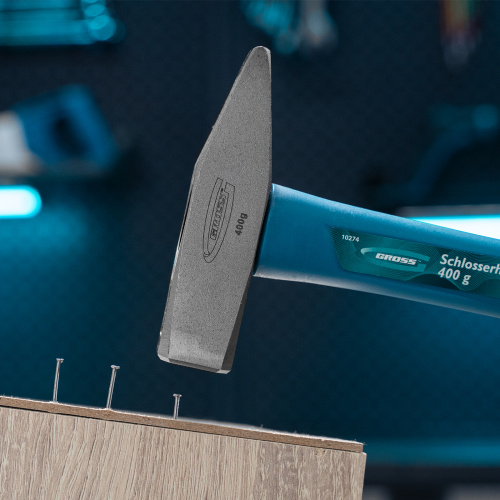 Молоток слесарный, 400 г, квадратный боек, фибергласовая обрезиненная рукоятка Gross купить в Москве с доставкой по всей России | ProtosMarket.ru