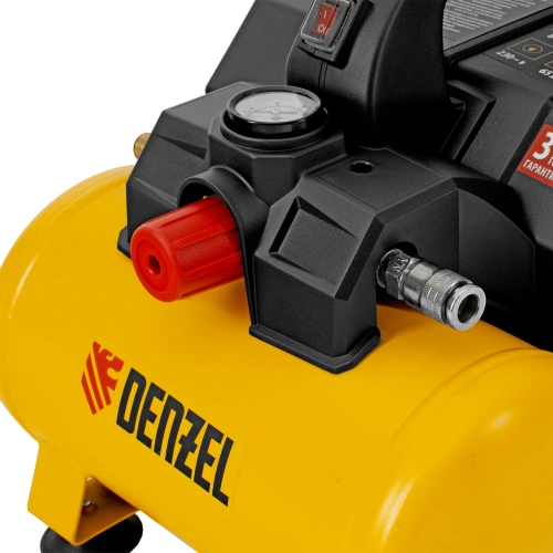 Компрессор  DLS750/6 безмасляный малошумный 750 Вт, 140 л/мин,ресивер 6 л Denzel по ценам производителя в Санкт-Петербурге с доставкой по всей России