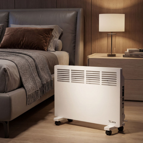 Конвектор электрический КМ-2000.2, 230 В, 2000 Вт, X-образный нагреватель, колеса, термостат MTX по ценам производителя в Санкт-Петербурге с доставкой по всей России