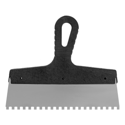 Шпатель из нержавеющей стали, 250 мм, зуб 6 х 6 мм, пластмассовая ручка Сибртех купить в Москве с доставкой по всей России | ProtosMarket.ru