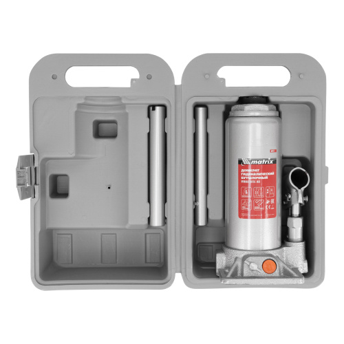 Домкрат гидравлический бутылочный, 6 т, h подъема 216-413 мм, в пластиковом кейсе Matrix по ценам производителя в Санкт-Петербурге с доставкой по всей России