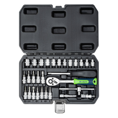 Набор инструментов, 1/4", пластиковый кейс, 29 предметов Сибртех купить в Москве с доставкой по всей России | ProtosMarket.ru