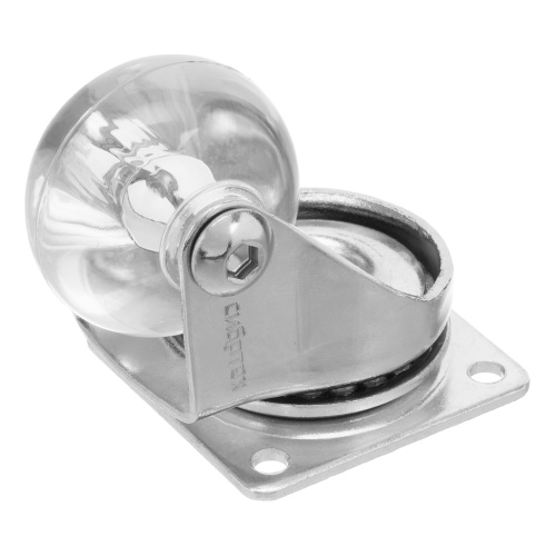 Колесо ПУ прозрачное поворотное d-35 мм, крепление платформенное Сибртех по ценам производителя в Санкт-Петербурге с доставкой по всей России