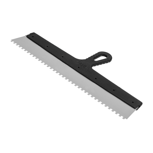 Шпатель из нержавеющей стали, 450 мм, зуб 6 х 6 мм, пластмассовая ручка Сибртех купить в Москве с доставкой по всей России | ProtosMarket.ru