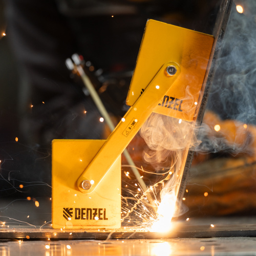 Фиксатор магнитный регулируемый для сварочных работ усилие 50 LB Denzel купить в Москве с доставкой по всей России | ProtosMarket.ru