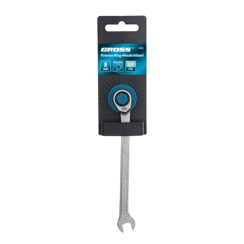 Ключ комбинированный трещоточный, 8 мм, количество зубьев 100 Gross купить в Москве с доставкой по всей России | ProtosMarket.ru