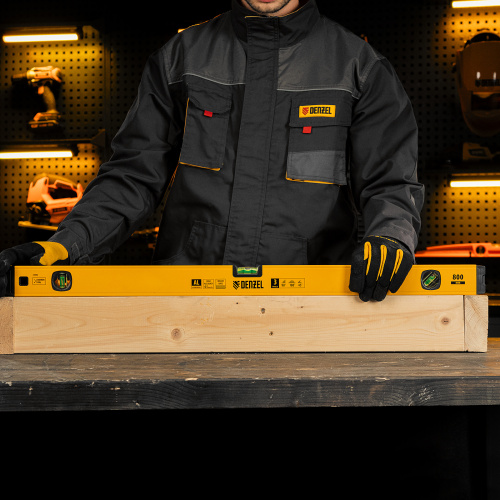 Уровень алюминиевый, магнит, фрезерованный, 3 глазка (1 зеркал.) 0,5 мм/м, 800 мм Denzel по ценам производителя в Санкт-Петербурге с доставкой по всей России