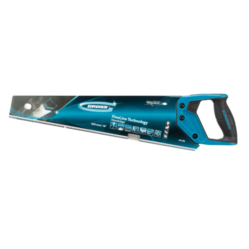 Ножовка по дереву "Piranha", 450 мм, 7-8 TPI, зуб-3D, каленый зуб, двухкомпонентная рукоятка Gross купить в Москве с доставкой по всей России | ProtosMarket.ru