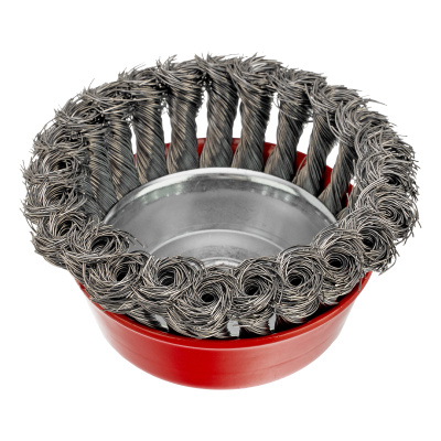 Щетка для УШМ, 100 мм, М14, "чашка", крученая проволока 0.35 мм Matrix по ценам производителя в Санкт-Петербурге с доставкой по всей России