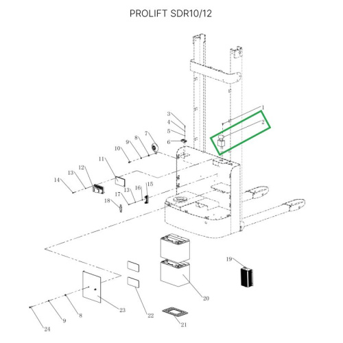 Аварийный выключатель для штабелеров SDR/SDK и SPN, для тележек SK20 по ценам производителя в Санкт-Петербурге с доставкой по всей России