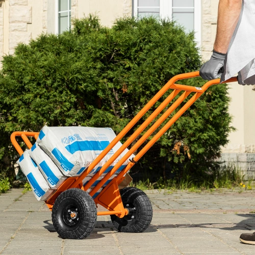 Тележка ручная 2-х колесная, усиленная, г/п 250кг, откидная платформа 530х400мм Сибртех по ценам производителя в Санкт-Петербурге с доставкой по всей России