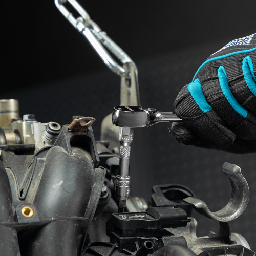 Ключ-трещотка 1/4", CrV, 120 зубьев, цельнометаллический, хром Gross по ценам производителя в Санкт-Петербурге с доставкой по всей России