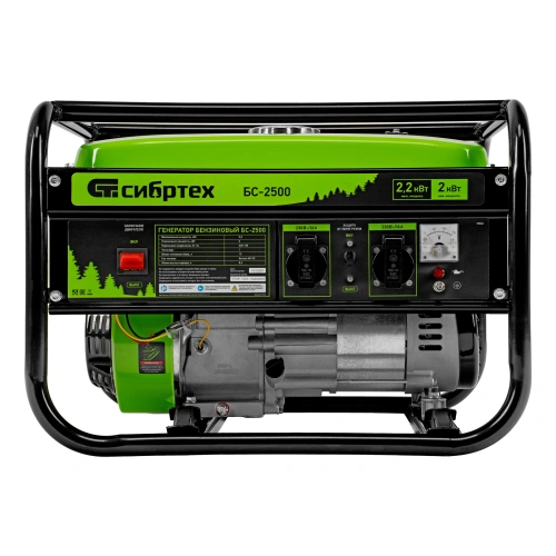 Генератор бензиновый БС-2500, 2.2 кВт, 230В, четырехтактный, 15 л, ручной стартер Сибртех по ценам производителя в Санкт-Петербурге с доставкой по всей России