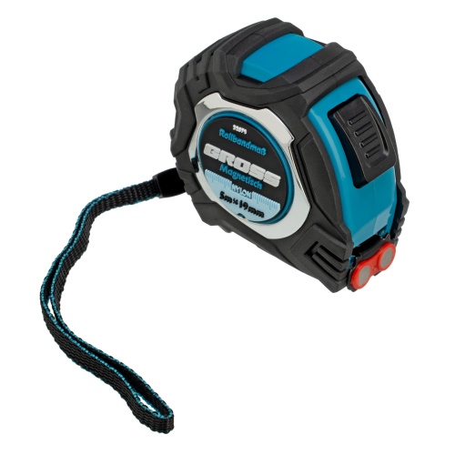 Рулетка Magnetisch 5 м х 19 мм,обрезиненный корпус,автоматическая фиксация,Нейлоновое покрытиеытие,зацеп с магнитом Gross по ценам производителя в Санкт-Петербурге с доставкой по всей России