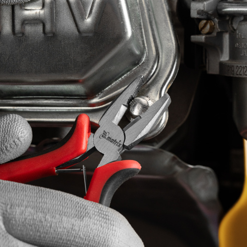 Плоскогубцы Mini, 130 мм, никелированные, авторазжим, двухкомпонентные рукоятки Matrix по ценам производителя в Санкт-Петербурге с доставкой по всей России