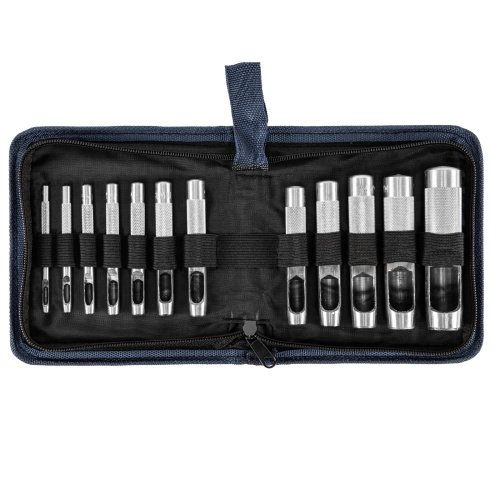 Набор пробойников для кожи 3 4 5 6 7 8 9 10 12 14 16 19 мм, 12 шт, чехол Сибртех по ценам производителя в Санкт-Петербурге с доставкой по всей России