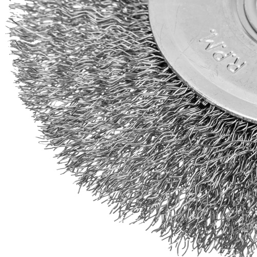 Щетка для УШМ, 125 мм, посадка 22.2 мм, плоская, витая проволока Сибртех по ценам производителя в Санкт-Петербурге с доставкой по всей России