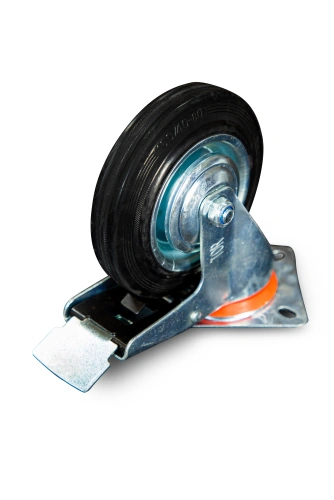 Колесо поворотное резина SCb 63 160 мм с тормозом (N) по ценам производителя в Санкт-Петербурге с доставкой по всей России