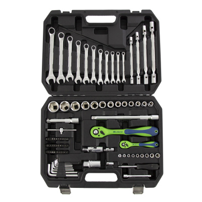 Набор инструментов 89 предметов, CrV 1/2", 1/4" Сибртех купить в Москве с доставкой по всей России | ProtosMarket.ru