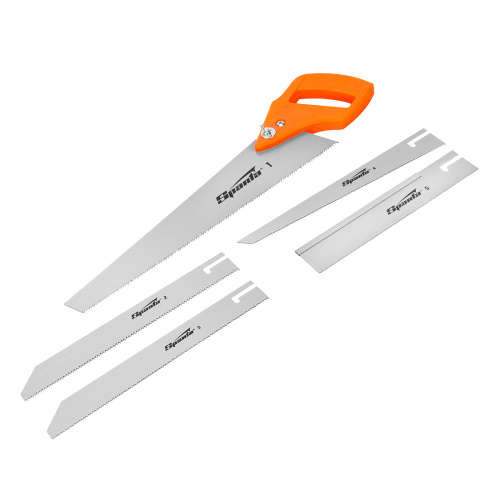 Ножовка по дереву, 350 мм, 5 сменных полотен, пластиковая рукоятка Sparta купить в Москве с доставкой по всей России | ProtosMarket.ru