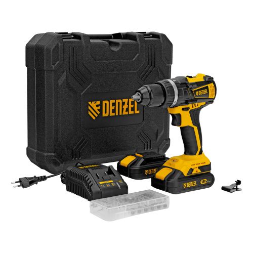 Дрель-шуруповерт аккумуляторная ударная бесщет CIDB-IB-18-02, Li-Ion, 18 В, 2 акк. Denzel купить в Москве с доставкой по всей России | ProtosMarket.ru