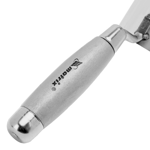 Мастерок из нержавеющей стали, 80 х 60 х 60 мм, для внешних углов, деревянная ручка Matrix купить в Москве с доставкой по всей России | ProtosMarket.ru