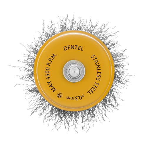 Щетка для дрели, 50 мм, Чашка, со шпилькой, нержавеющая витая проволока Denzel по ценам производителя в Санкт-Петербурге с доставкой по всей России
