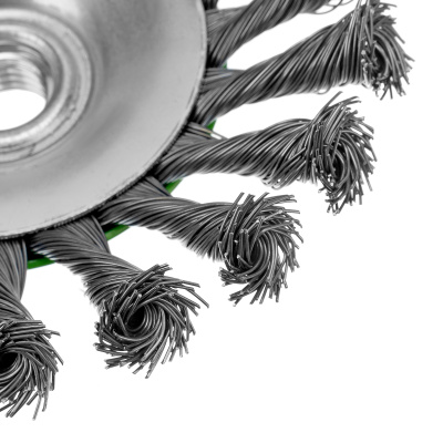 Щетка для УШМ, 125 мм, М14, "тарелка", крученая металлическая проволока Сибртех по ценам производителя в Санкт-Петербурге с доставкой по всей России