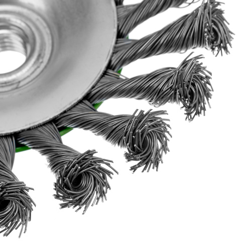 Щетка для УШМ, 125 мм, М14, "тарелка", крученая металлическая проволока Сибртех по ценам производителя в Санкт-Петербурге с доставкой по всей России