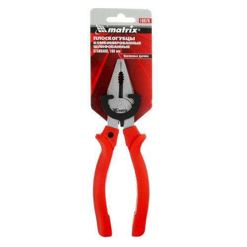 Плоскогубцы комбинированные Standard, 180 мм, шлифованные, пластмассовые рукоятки Matrix купить в Москве с доставкой по всей России | ProtosMarket.ru