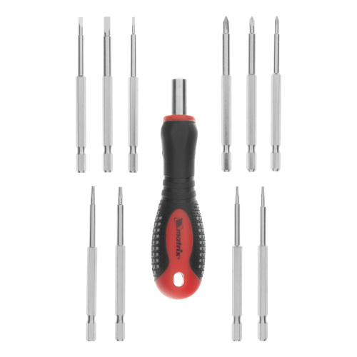 Отвертка для точных работ Fusion с насадками, 11 предметов, в пластиковом пенале, трехкомпонентная рукоятка Matrix купить в Москве с доставкой по всей России | ProtosMarket.ru