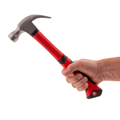 Молоток-гвоздодер, 450 г, боек c магнитом, фибергласовая обрезиненная рукоятка Matrix купить в Москве с доставкой по всей России | ProtosMarket.ru
