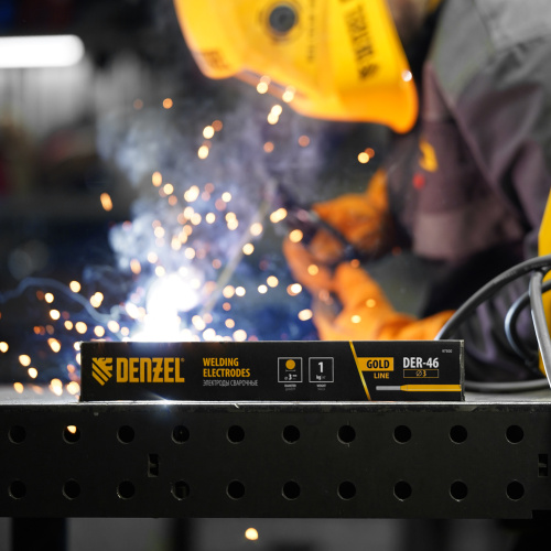 Электроды DER-46 Goldline, диам. 3 мм, 1 кг, рутил-целлюлозное покрытие Denzel по ценам производителя в Санкт-Петербурге с доставкой по всей России
