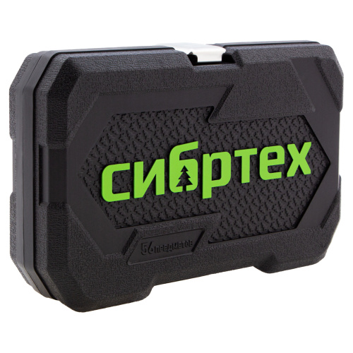 Набор инструментов 56 предметов, CrV, 1/4" Сибртех купить в Москве с доставкой по всей России | ProtosMarket.ru