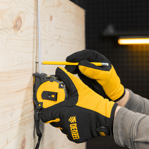 Рулетка 5м х 19мм, автоматич. фиксац., нейлон. покрытие, магнит. зацеп, двухстор. разметка Denzel купить в Москве с доставкой по всей России | ProtosMarket.ru